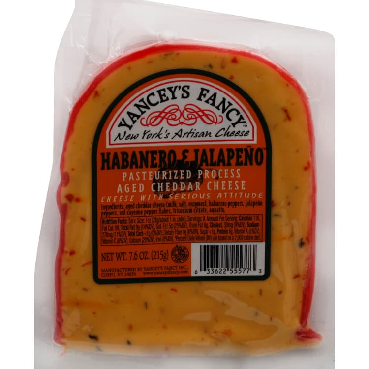 Yancey'S Fancy Cheddar Cheese. Habanero & Jalapeno