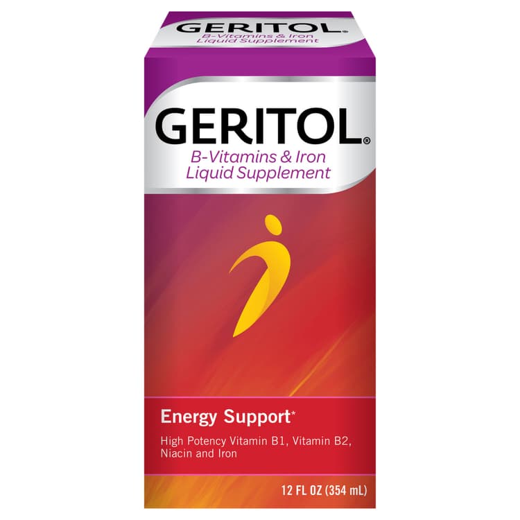 Geritol Liquid Vitamin And Iron Energy Support Supplement