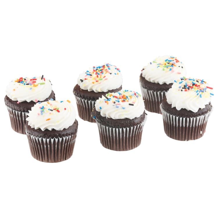 Brookshire'S Cupcakes, Chocolate With White Icing