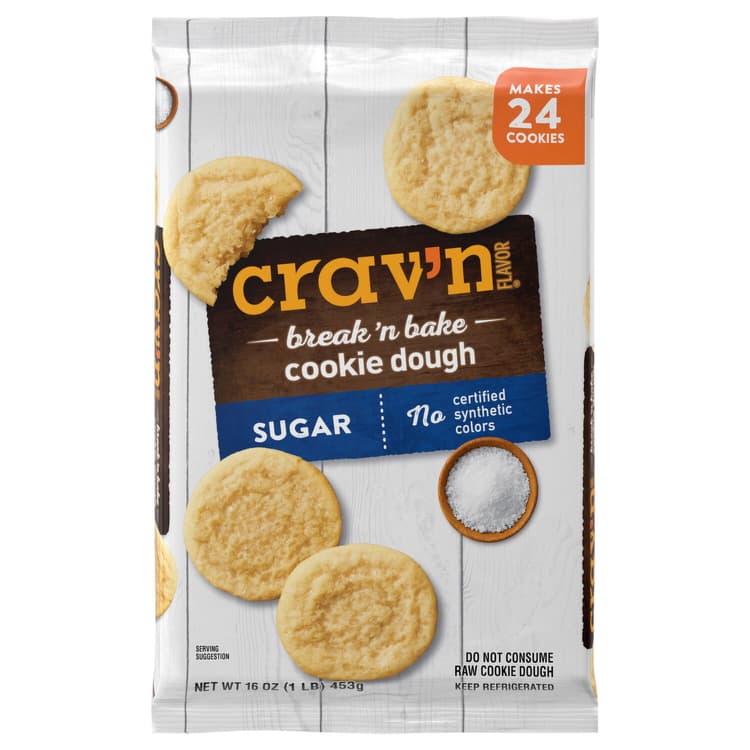 Crav'N Flavor Cookie Dough, Sugar, Break 'N Bake