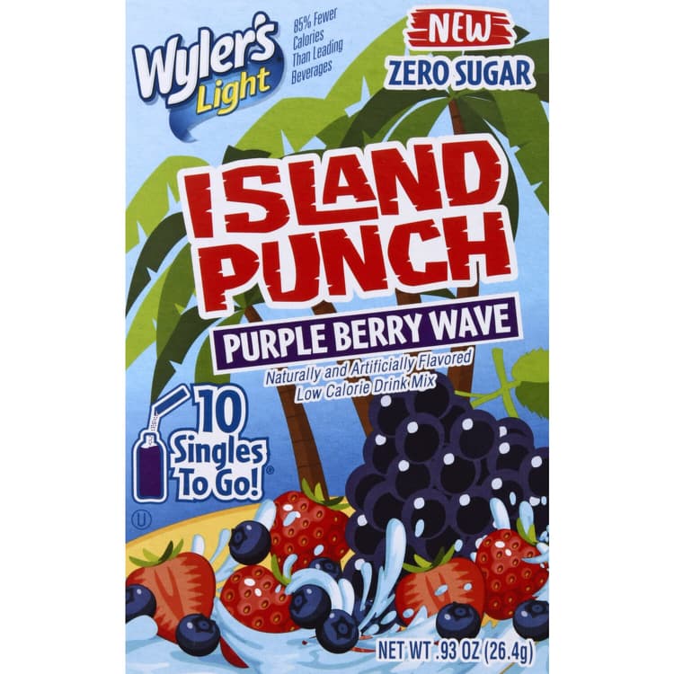 Wyler'S Light Drink Mix, Low Calorie, Purple Berry Wave