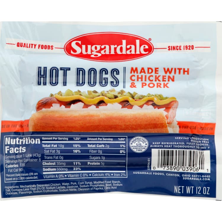 Sugardale Hot Dogs