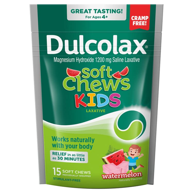 Dulcolax Saline Laxative, Kids, Soft Chews, Watermelon