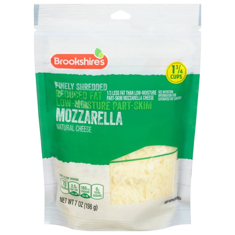 Brookshire'S Finely Shredded Cheese, Reduced Fat, Part-Skim, Low-Moisture, Mozzarella