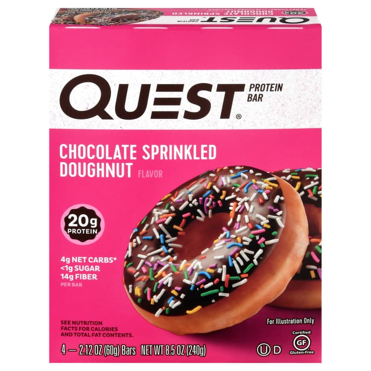 Quest Protein Bar, Chocolate Sprinkled Doughnut Flavor