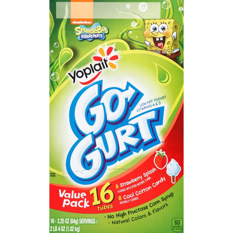 Yoplait Yogurt, Low Fat, Spongebob Squarepants, Variety, Value