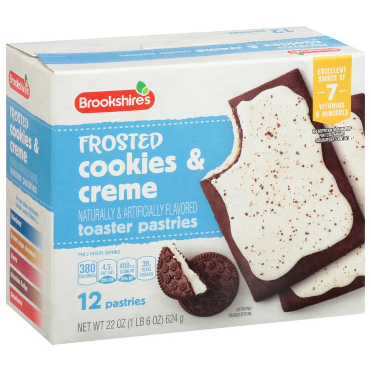 Brookshire'S Toaster Pastries, Cookies & Creme, Frosted