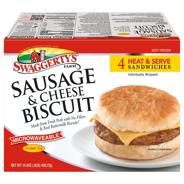 Swaggerty'S Farm Sandwiches, Sausage & Cheese Biscuit
