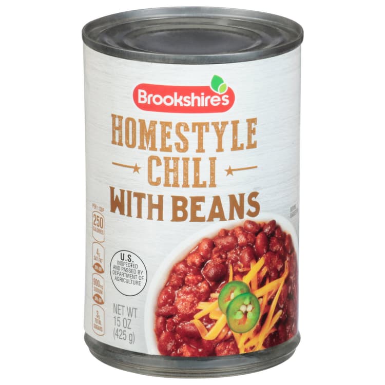 Brookshire'S Chili, Homestyle, With Beans