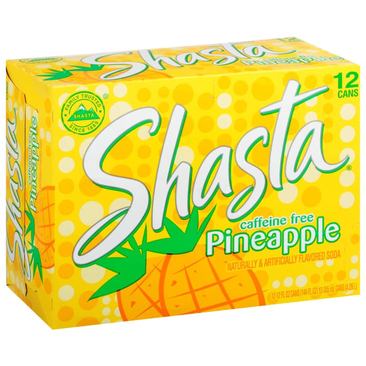 Shasta Soda, Caffeine Free, Pineapple