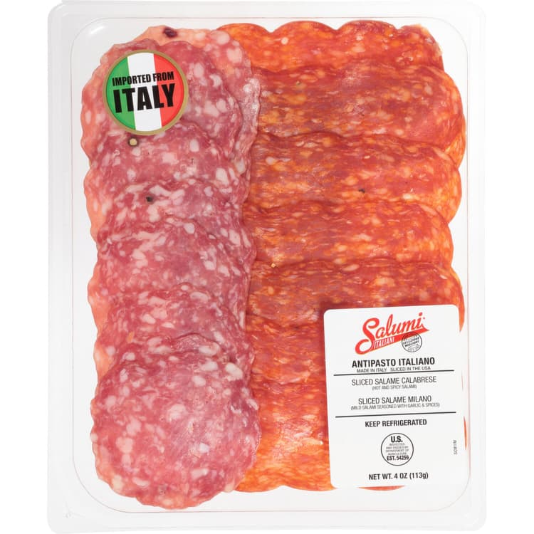 Salumi Italiani Sliced Salame Calabrese & Milano Antipasto Italiano
