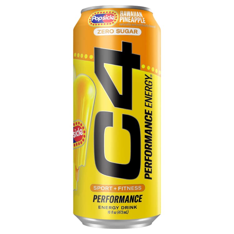 C4 Zero Sugar Performance Energy Drink Popsicle Hawaiian Pineapple