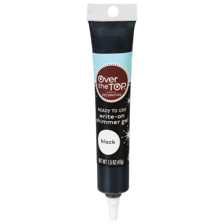 Over The Top Write-On Shimmer Gel, Black