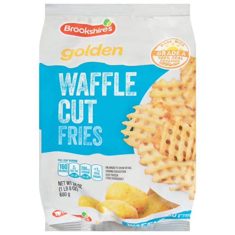 Brookshire'S Fries, Waffle Cut, Golden