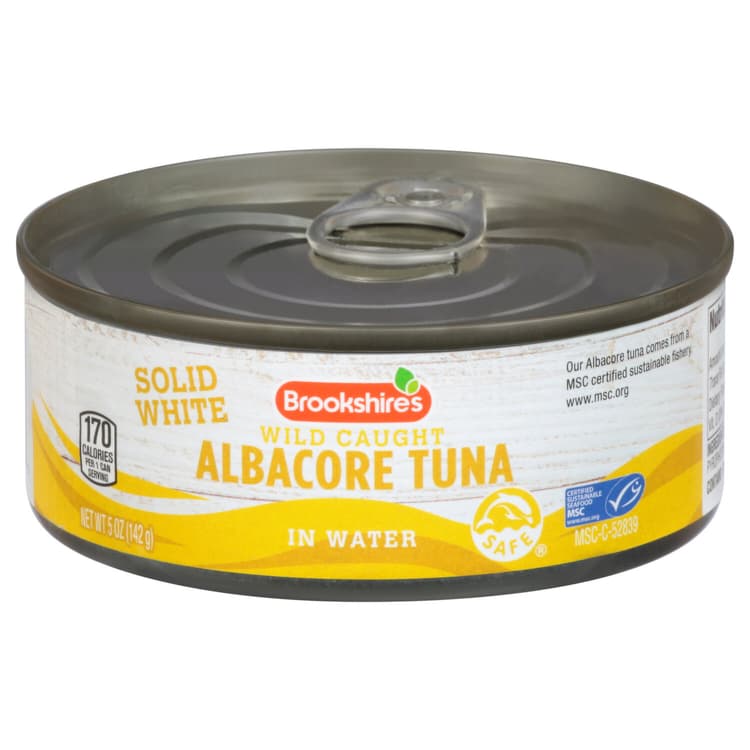 Brookshire'S Albacore Tuna, In Water, Solid White, Wild Caught