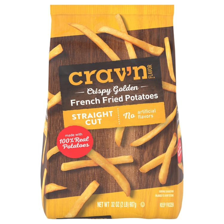 Crav'N Flavor French Fried Potatoes, Crispy Golden, Straight Cut