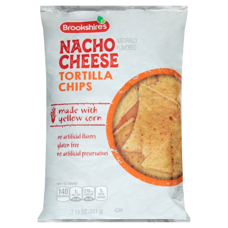 Brookshire'S Tortilla Chips, Nacho Cheese
