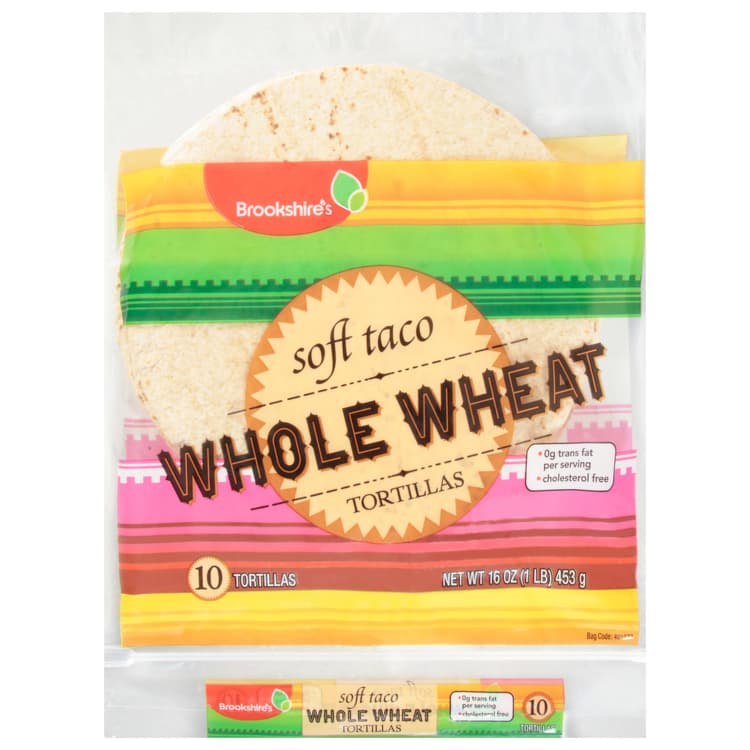 Brookshire'S Tortillas, Whole Wheat, Soft Taco