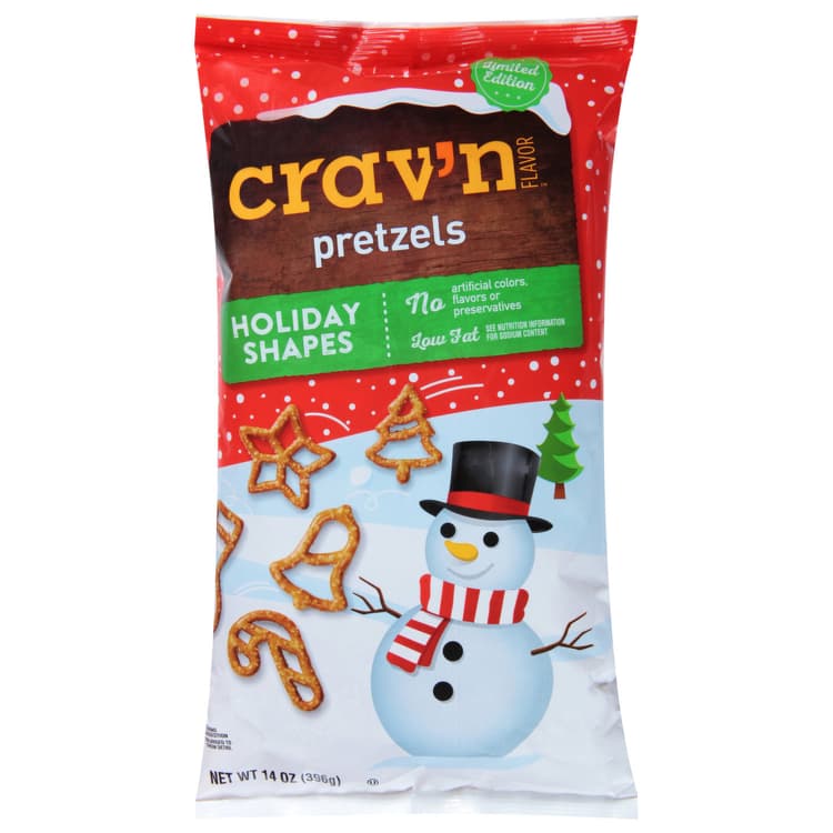Crav'N Flavor Pretzels, Holiday Shapes
