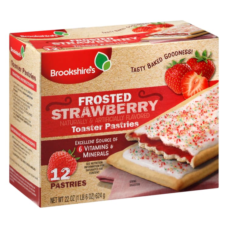 Brookshire'S Toaster Pastries, Strawberry, Frosted