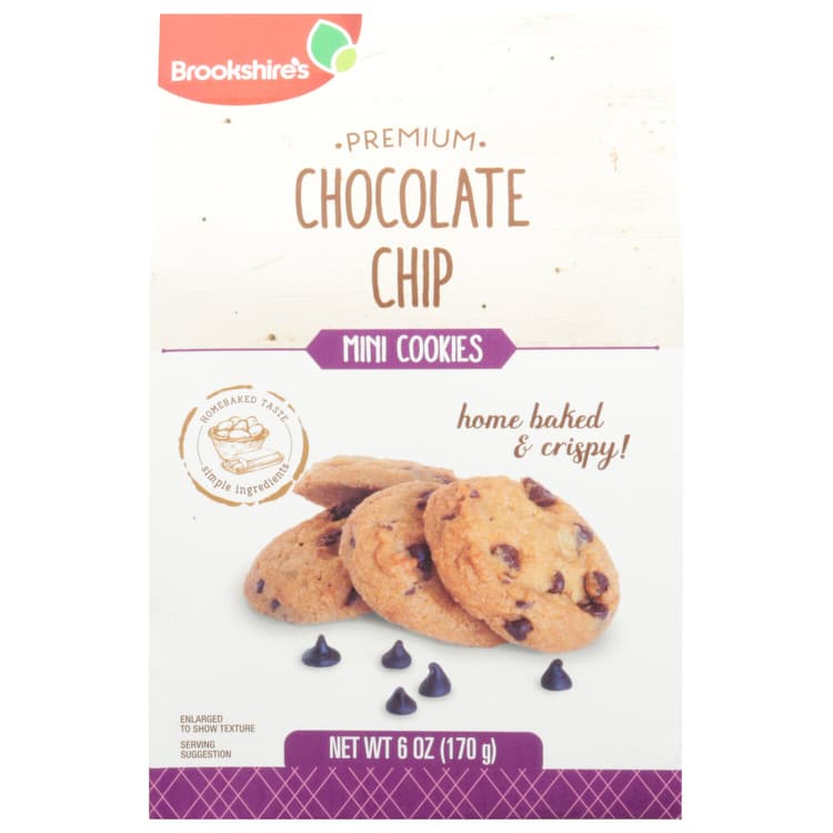 Brookshire'S Mini Cookies, Chocolate Chip, Premium