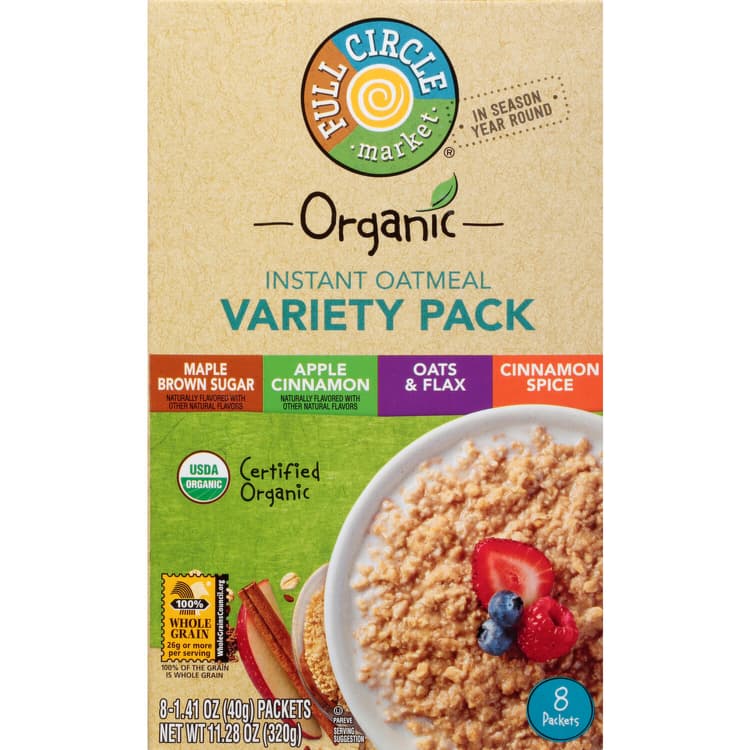 Full Circle Market Instant Oatmeal, Variety