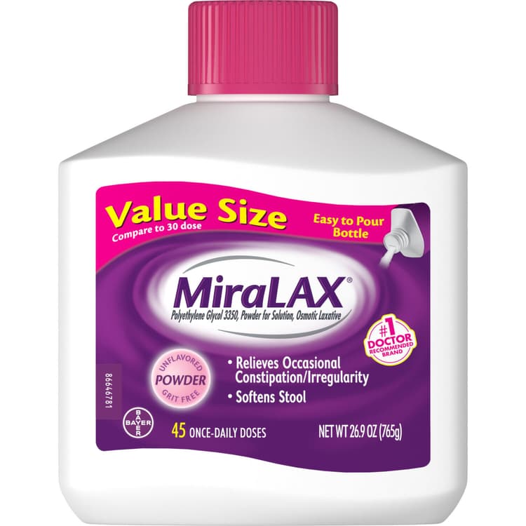 Miralax Osmotic Laxative, Grit Free, Powder, Value Size