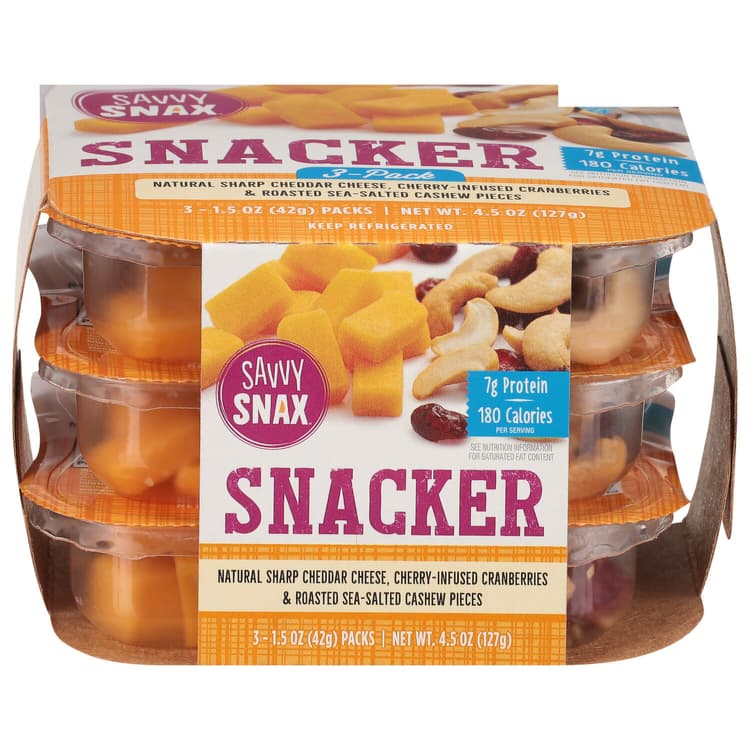 Savvy Snax Cheddar Cheese And Cashew Snacker
