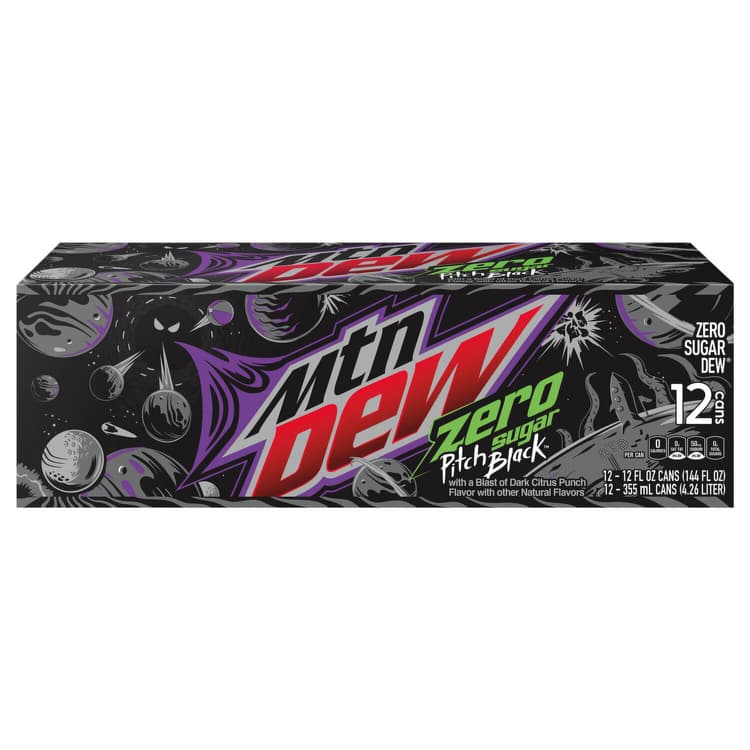 Mountain Dew Pitch Black Zero Sugar