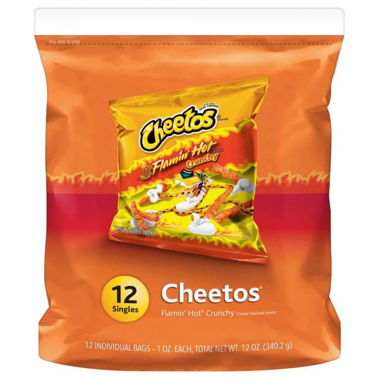 Cheetos Cheese Flavored Snacks, Crunchy, Flamin' Hot