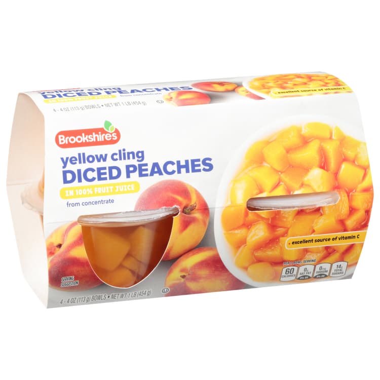 Brookshire'S Diced Peaches, Yellow Cling