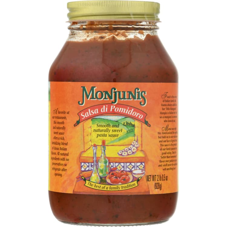 Monjunis Salsa Di Pomodoro Smooth And Naturally Sweet Pasta Sauce