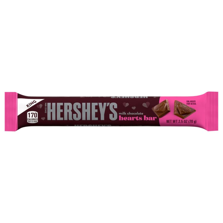 Hershey'S Hearts Bar, Milk Chocolate, King
