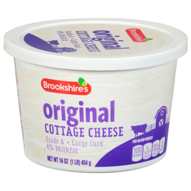 Brookshire'S Cottage Cheese, Original, Large Curd