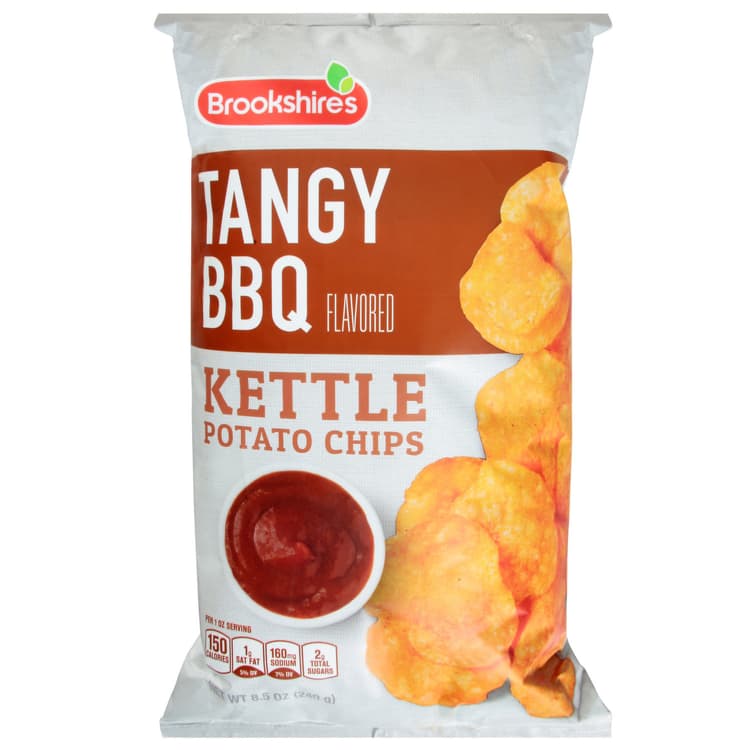 Brookshire'S Potato Chips, Tangy Bbq Flavored, Kettle