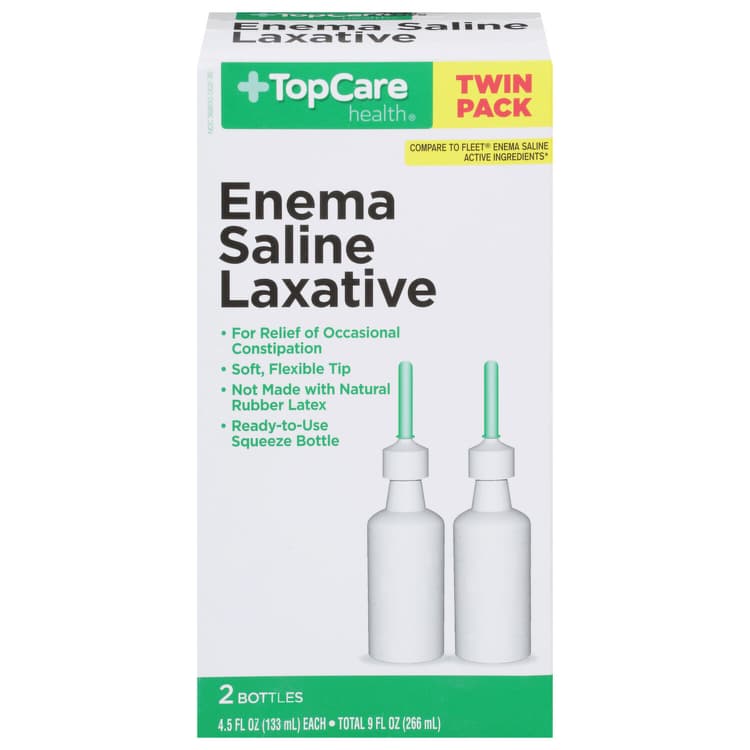 Topcare Enema Saline Laxative, Twin