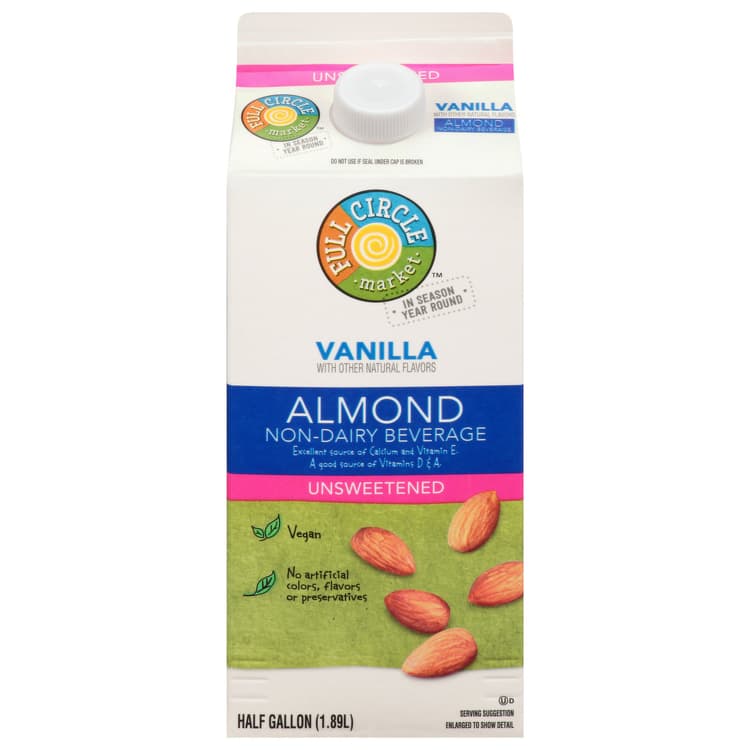 Full Circle Market Almondmilk, Unsweetened, Vanilla