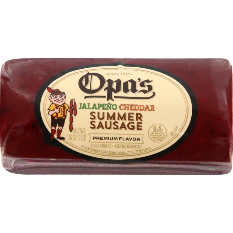 Opa'S Summer Sausage, Jalapeno Cheddar
