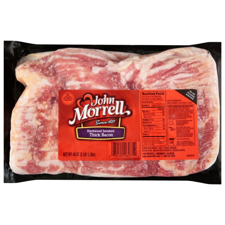 John Morrell Hardwood Smoked Thick Bacon
