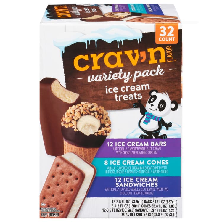 Crav'N Flavor Ice Cream Treats, Variety