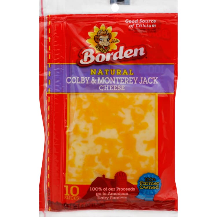 Borden Cheese, Slices, Colby & Monterey Jack