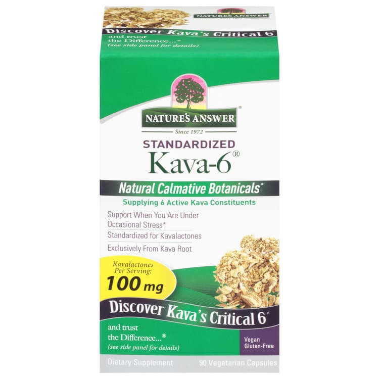Nature'S Answer Kava-6, Standardized, Vegetarian Capsules