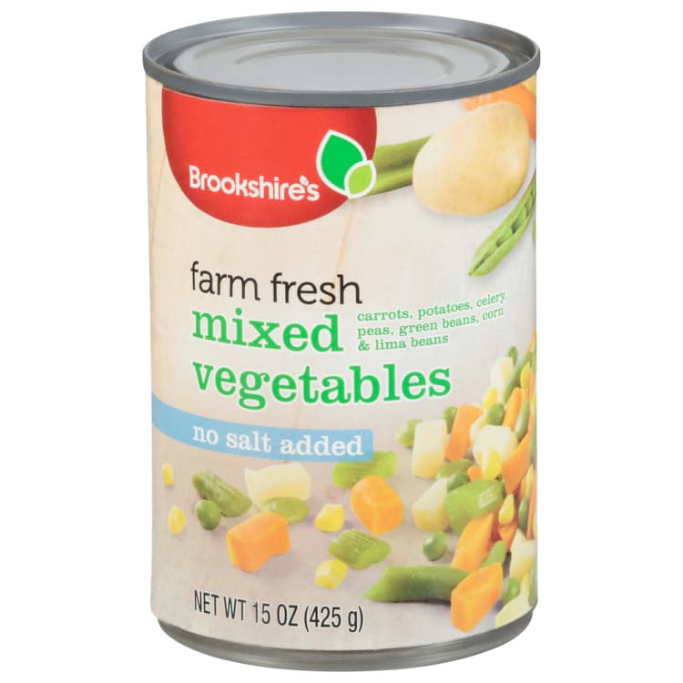 Brookshire'S Mixed Vegetables, Farm Fresh, No Salt Added