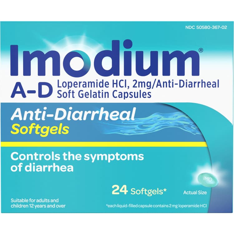Imodium A-D Anti-Diarrheal Softgels, Loperamide Hydrochloride