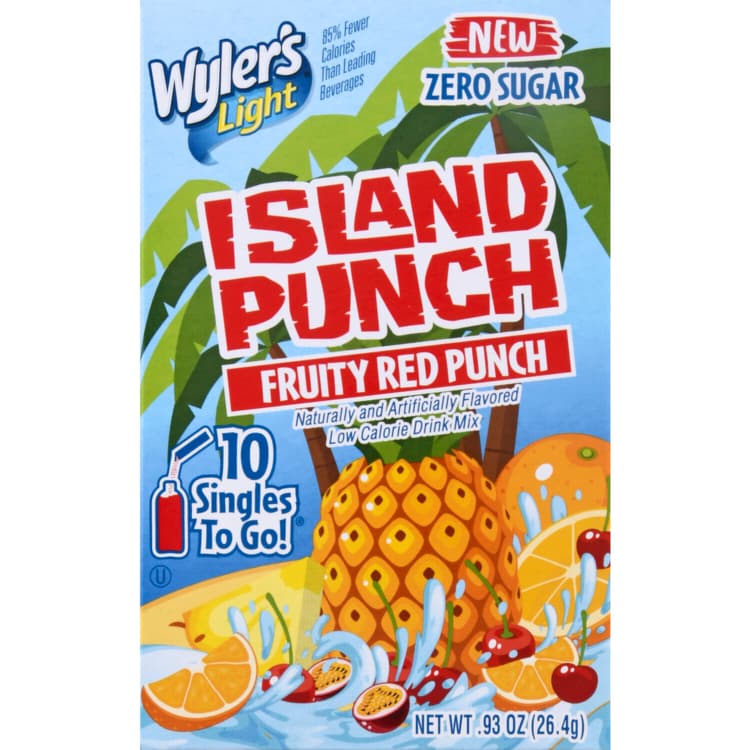 Wyler'S Light Drink Mix, Fruity Red Punch, Island Punch