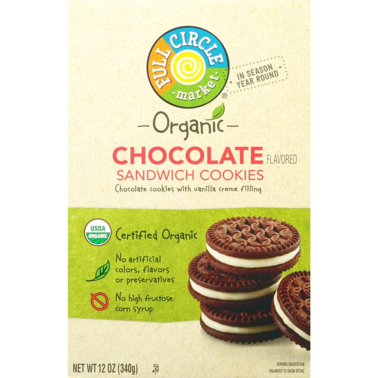 Full Circle Market Sandwich Cookies, Chocolate Flavored