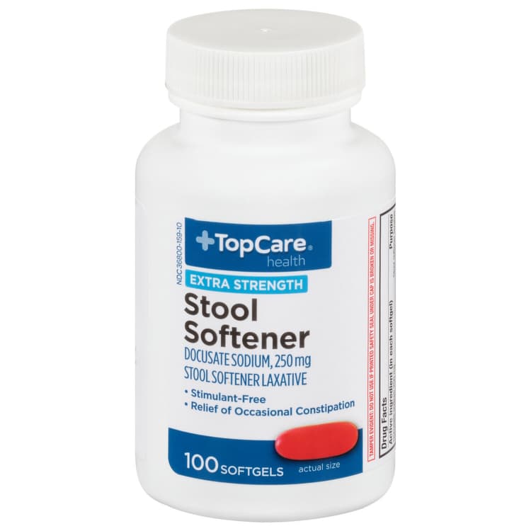 Topcare Stool Softener, Extra Strength, Softgels