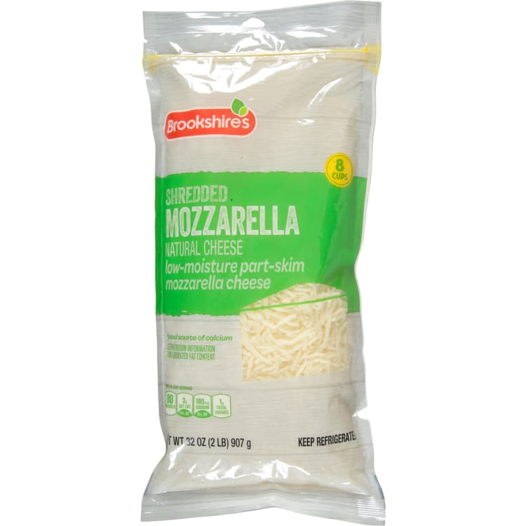 Brookshire'S Shredded Cheese, Part-Skim, Mozzarella, Low Moisture