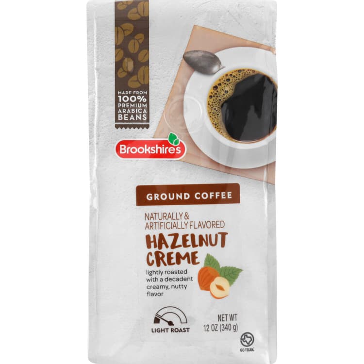 Brookshire'S Coffee, Ground, Light Roast, Hazelnut Creme