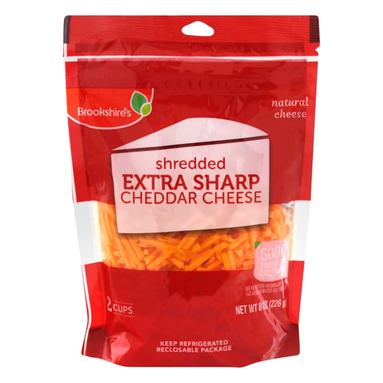 Brookshire'S Cheese, Extra Sharp Cheddar, Shredded